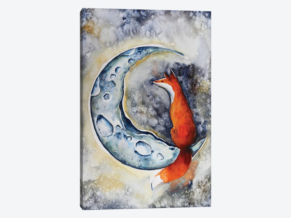 The Fox And The Moon by Evgenia Smirnova 1-piece Canvas Artwork