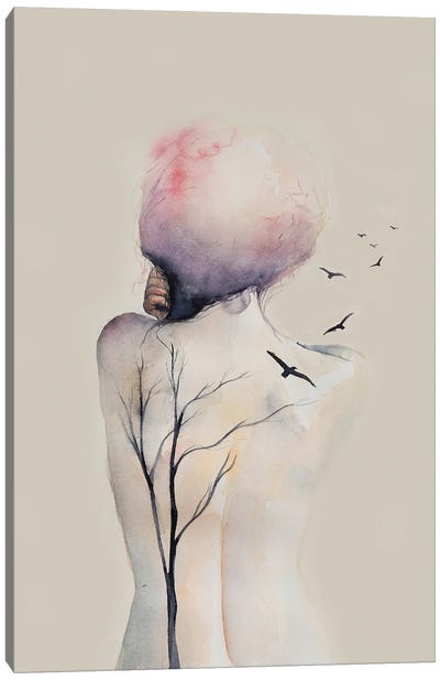 Girl With Tattoo Canvas Art Print - Evgenia Smirnova
