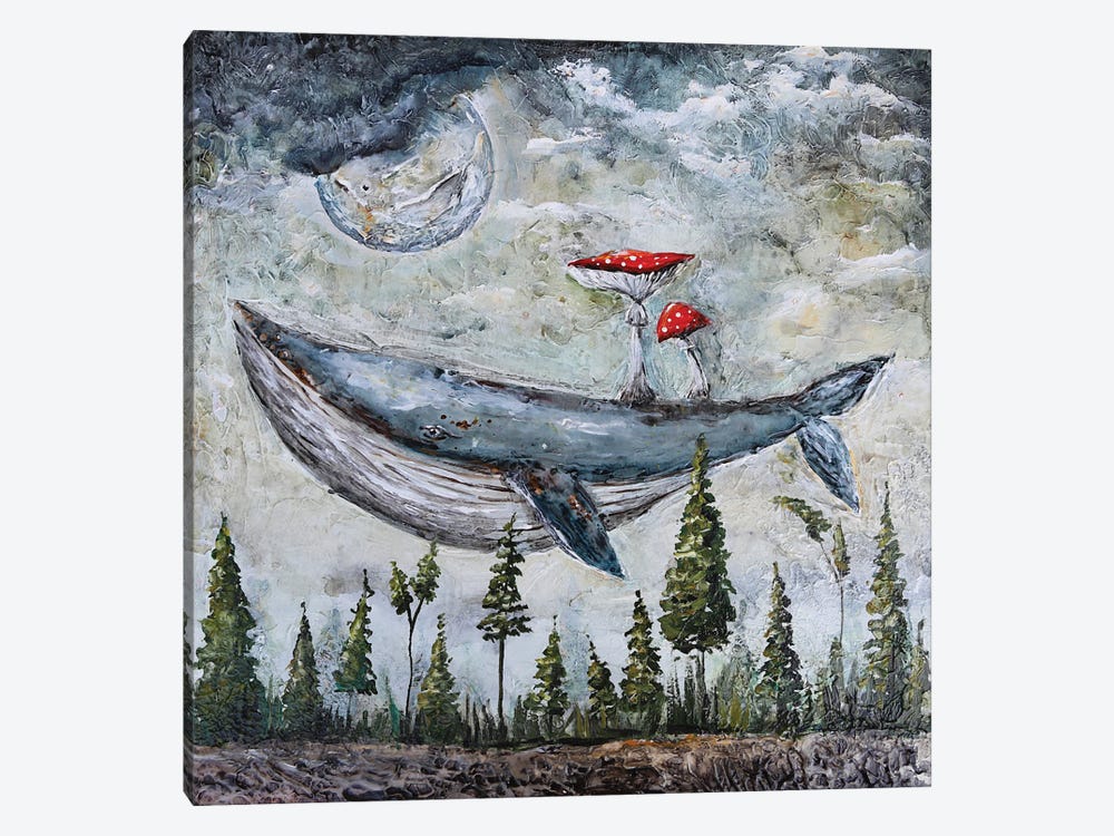 Visionary Whale by Evgenia Smirnova 1-piece Canvas Art