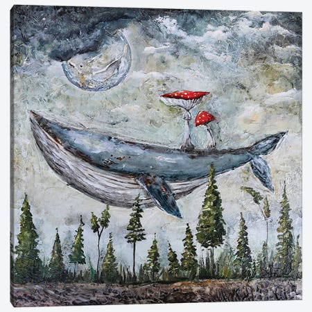 Visionary Whale Canvas Print #ENV51} by Evgenia Smirnova Art Print