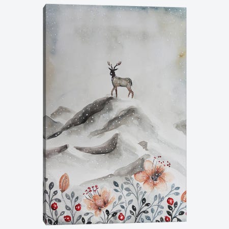 Deer On The Mountain Canvas Print #ENV52} by Evgenia Smirnova Art Print