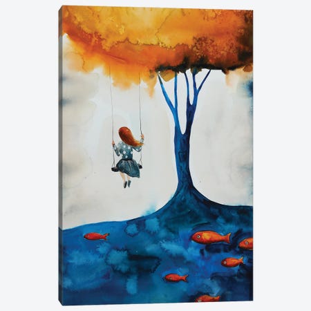 Girl On The Swing Canvas Print #ENV54} by Evgenia Smirnova Canvas Wall Art