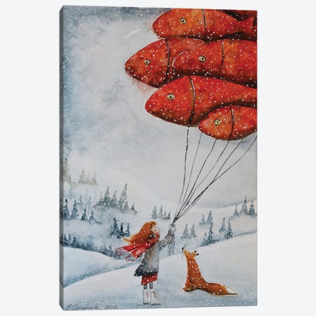 Let It Snow Canvas Print #ENV6} by Evgenia Smirnova Art Print