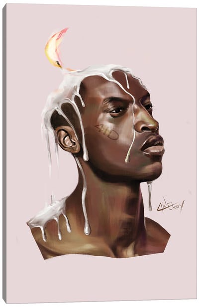 Burning Out Canvas Art Print - Mental Health Awareness