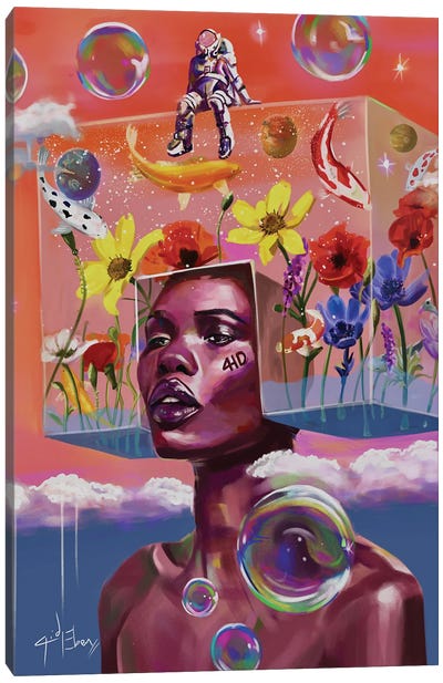 Frame Of Mind Canvas Art Print - Afrofuturism