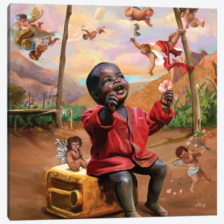 Imagine Canvas Print #ENW9} by Eben Nwaokpani Art Print