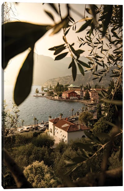 Framed Torbole Lake Garda Canvas Art Print - Enzo Romano