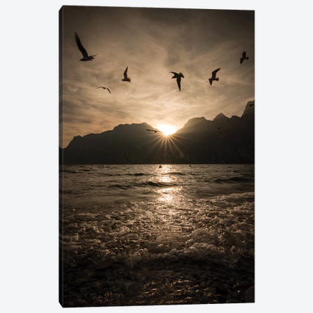 Lake Garda I Canvas Print #ENZ103} by Enzo Romano Canvas Print