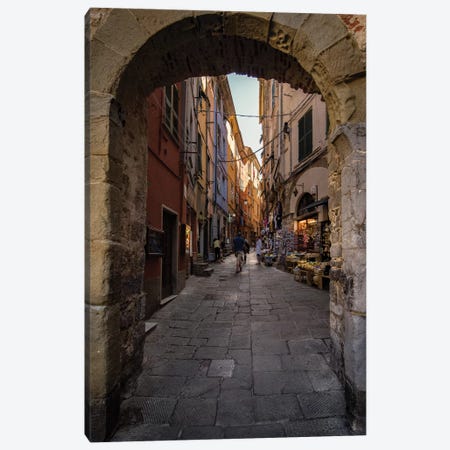 Street Of Porto Venere Canvas Print #ENZ121} by Enzo Romano Art Print