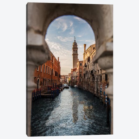 Belltower Of San Giorgio Dei Greci, Venice Canvas Print #ENZ129} by Enzo Romano Art Print