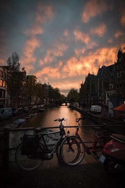 Enzo Romano: Sunset In Amsterdam by Enzo Romano