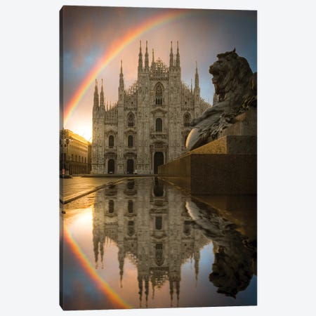 Rainbow In Milan Canvas Print #ENZ166} by Enzo Romano Canvas Art