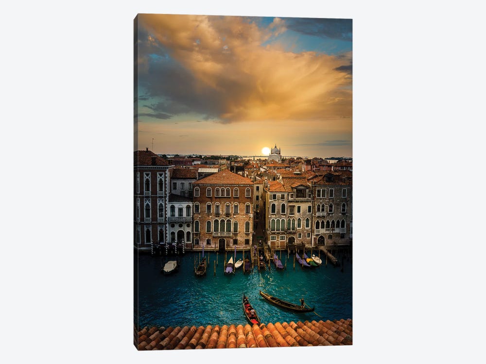 Sunset In Venice by Enzo Romano 1-piece Canvas Print