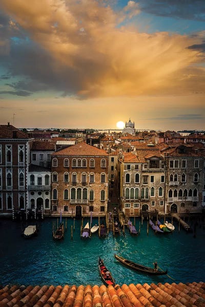 Enzo Romano: Sunset In Venice by Enzo Romano