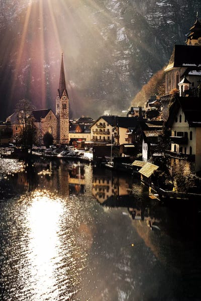 Austria: Hallstatt Sunlight by Enzo Romano
