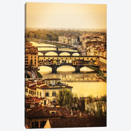 Ponte Vecchio Firenze Canvas Print #ENZ40} by Enzo Romano Canvas Wall Art