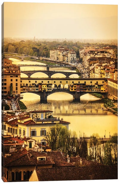 Ponte Vecchio Firenze Canvas Art Print - Enzo Romano