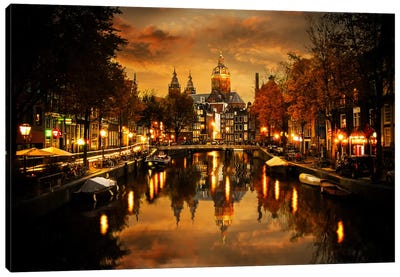 Amsterdam IV Canvas Art Print - Netherlands Art
