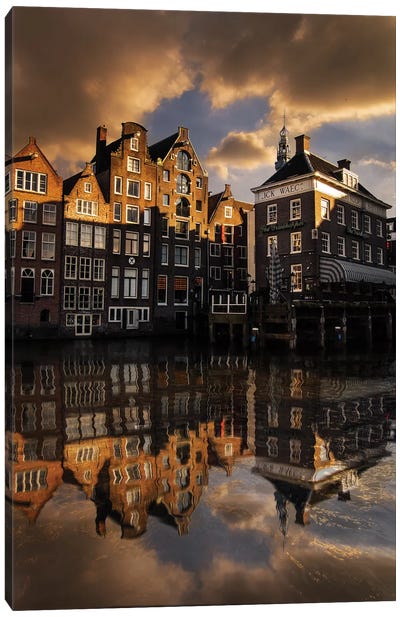 Amsterdam Houses Canvas Art Print - Netherlands Art