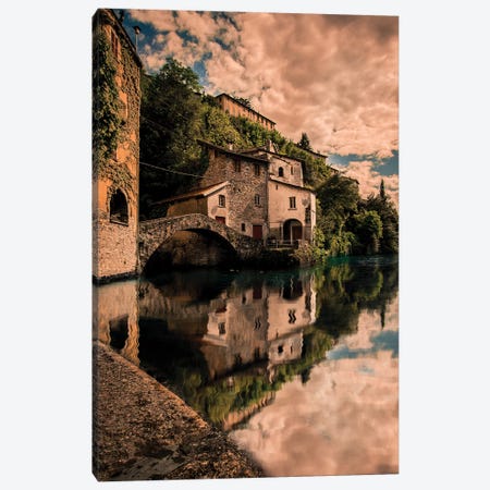 Nesso On Lake Como Canvas Print #ENZ60} by Enzo Romano Canvas Art