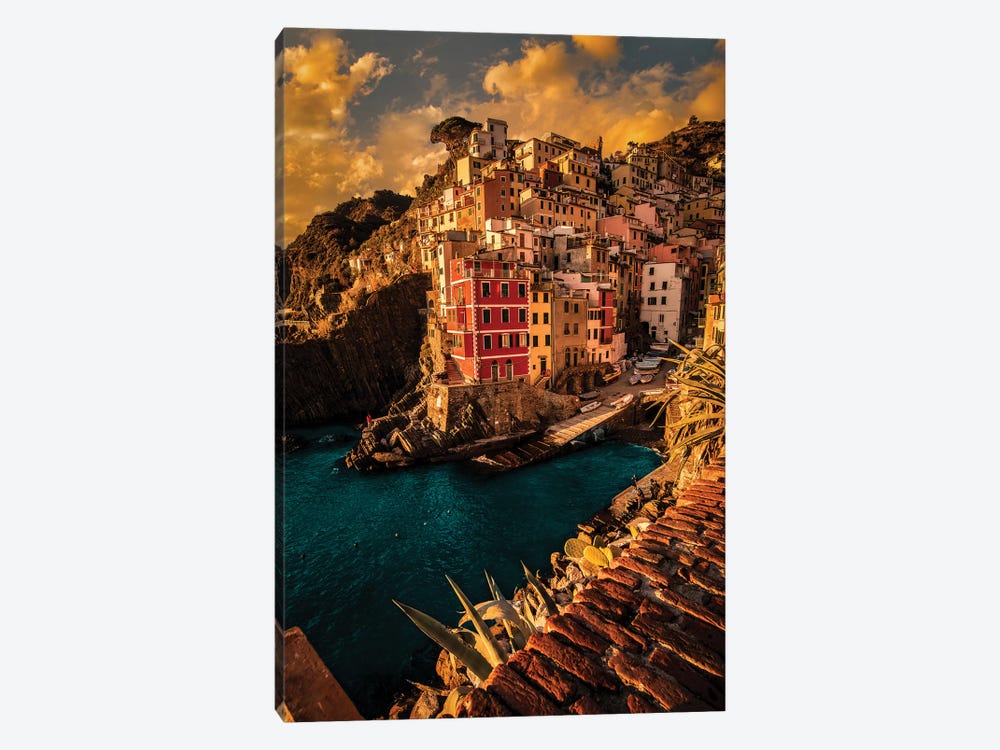 Riomaggiore, Cinque Terre by Enzo Romano 1-piece Canvas Art Print