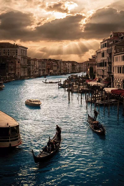Enzo Romano: Rialto Sunset by Enzo Romano