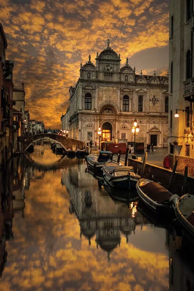 Enzo Romano: Rainy Day In Venice by Enzo Romano