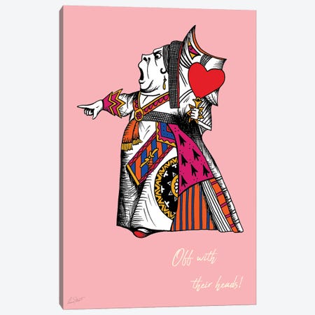Alice in Wonderland The Queen of Hearts Colour Canvas Print #EOR13} by Eleanor Stuart Canvas Art
