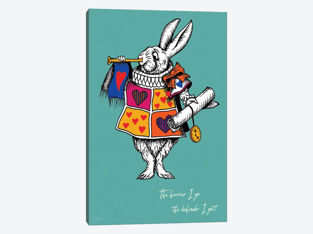 Alice in Wonderland The White Rabbit Colour by Eleanor Stuart 1-piece Canvas Art Print