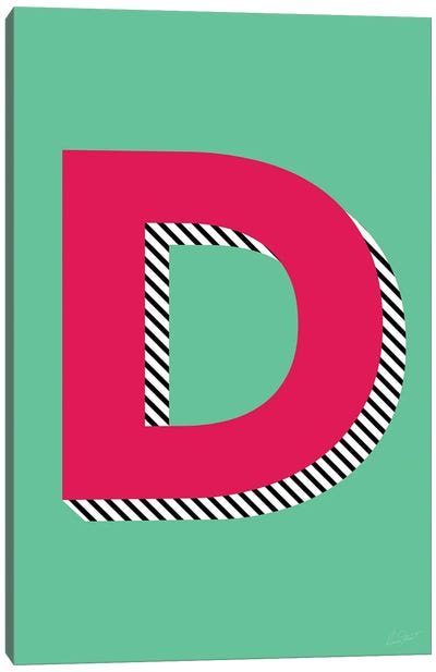 Letter D Canvas Art Print - Letter D