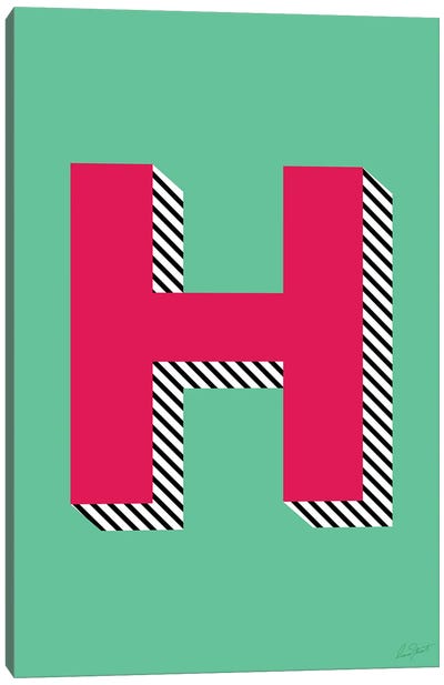 Letter H Canvas Art Print - Letter H