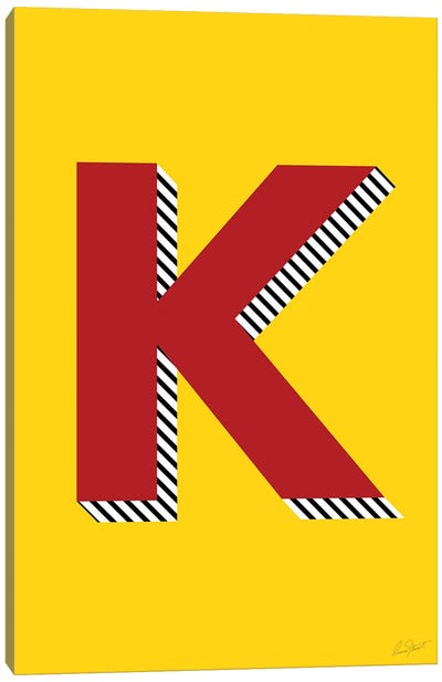 Letter K Canvas Art Print - Letter K