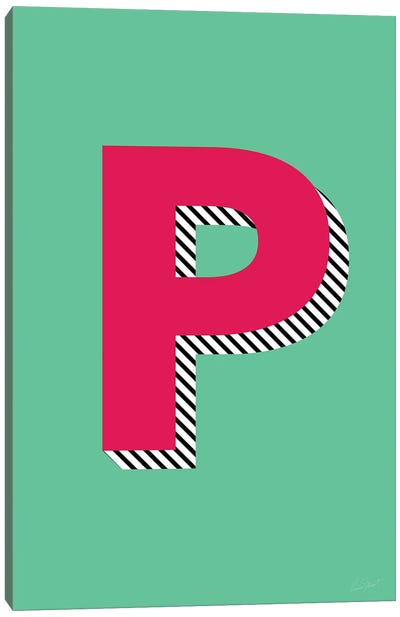 Letter P Canvas Art Print - Letter P