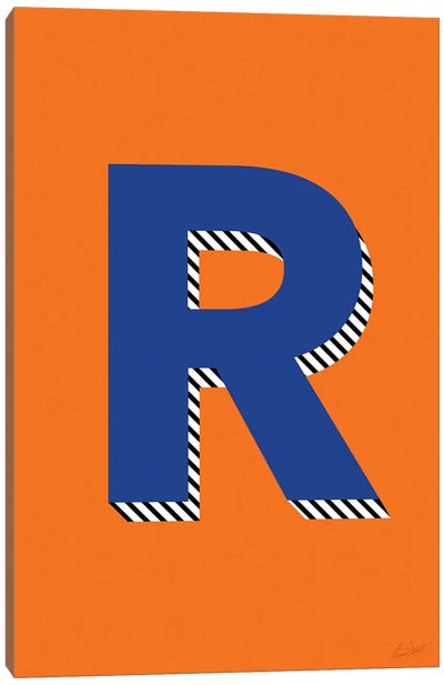 Letter R Canvas Art Print - Letter R