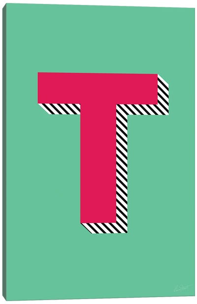 Letter T Canvas Art Print - Letter T