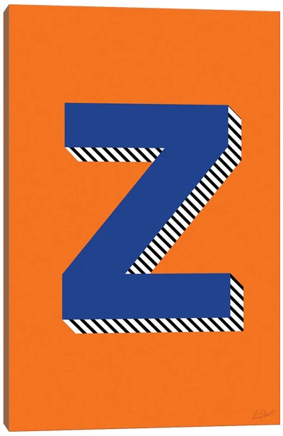 Letter Z Canvas Art Print - Eleanor Stuart