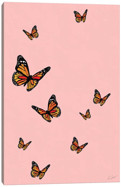 Butterflies Canvas Art Print - Monarch Metamorphosis