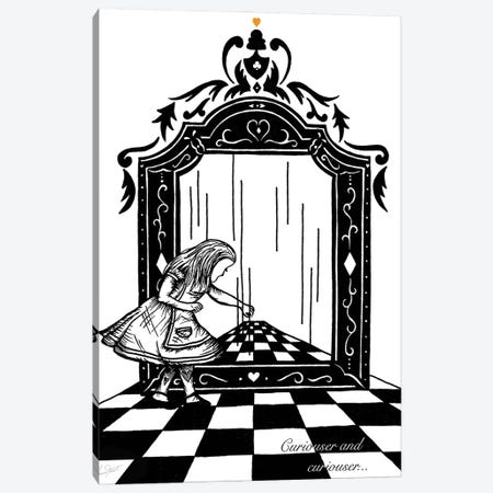 Alice and the Looking Glass Canvas Print #EOR5} by Eleanor Stuart Canvas Wall Art