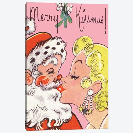 Merry Kissmus! Canvas Print #EOR66} by Eleanor Stuart Canvas Artwork