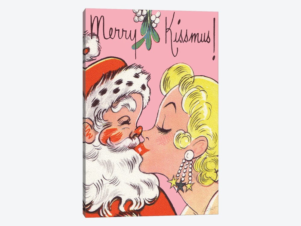 Merry Kissmus! by Eleanor Stuart 1-piece Canvas Print