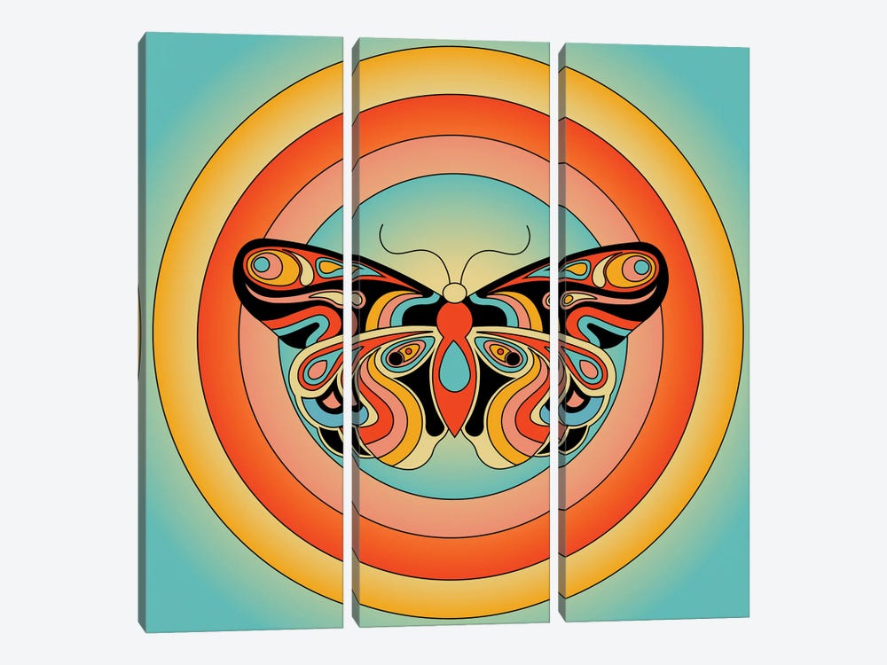 Butterfly by Exquisite Paradox 3-piece Canvas Art Print
