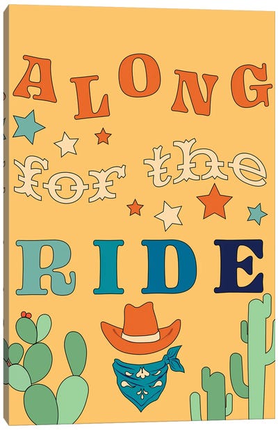 Along For The Ride Canvas Art Print - Yellow Art
