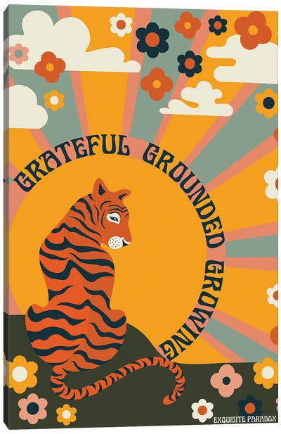 Grateful Grounded Growing Canvas Art Print - Walls That Talk