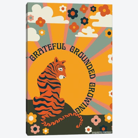 Grateful Grounded Growing Canvas Print #EPA32} by Exquisite Paradox Canvas Art