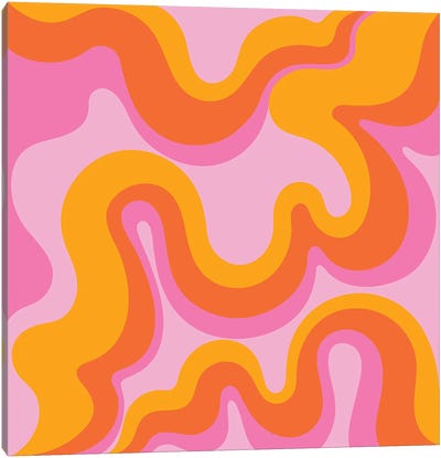 Groovy Swirl Canvas Art Print - Exquisite Paradox