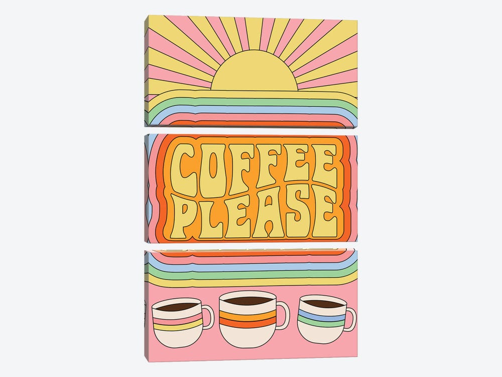 Coffee Please by Exquisite Paradox 3-piece Canvas Wall Art