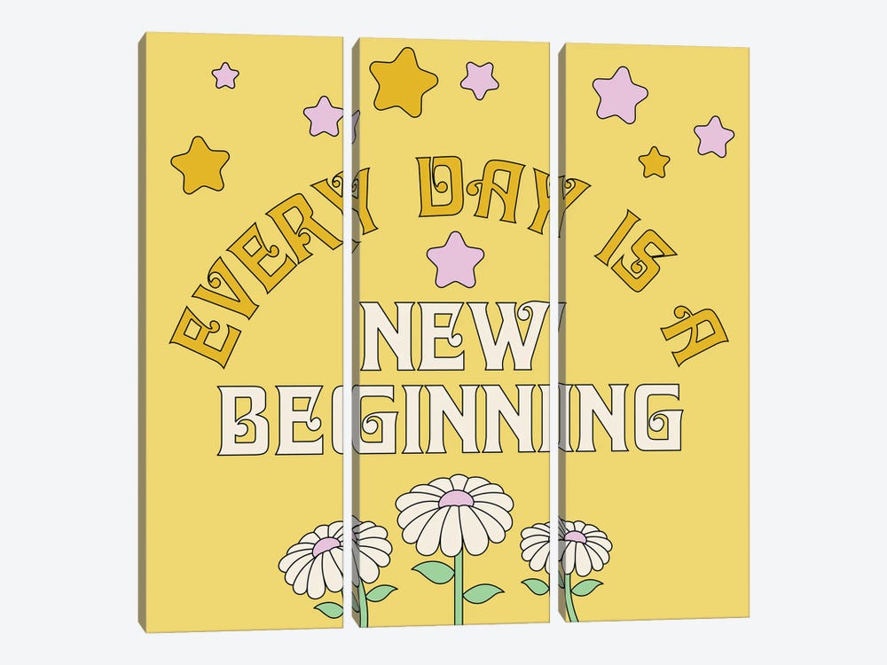 Every Day Is A New Beginning by Exquisite Paradox 3-piece Canvas Wall Art