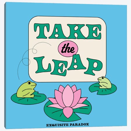 Take The Leap Canvas Print #EPA57} by Exquisite Paradox Art Print