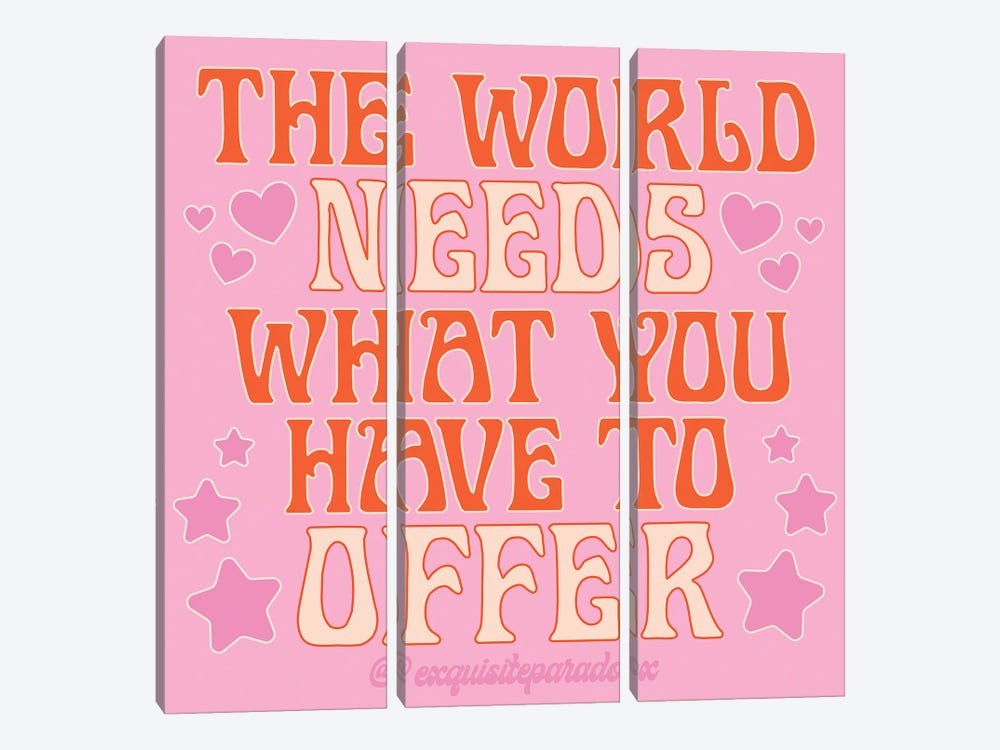 The World Needs You by Exquisite Paradox 3-piece Canvas Print