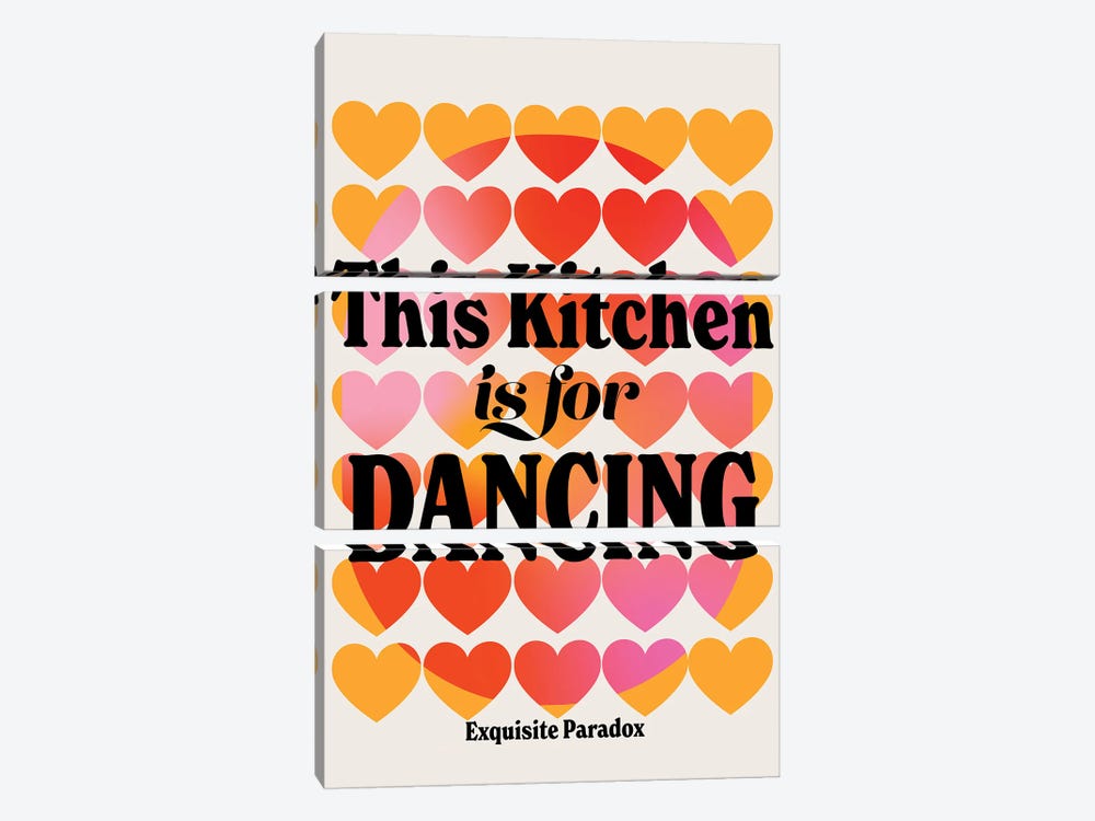 This Kitchen Is For Dancing by Exquisite Paradox 3-piece Canvas Wall Art